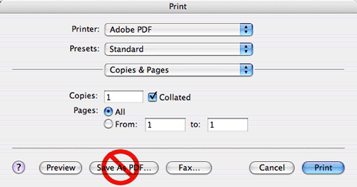 osx adobe pdf printer