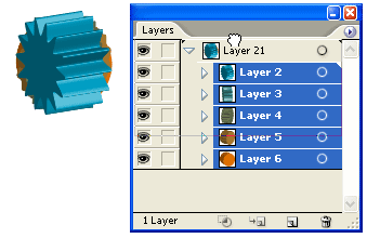 the layers created