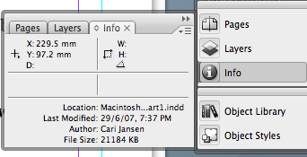 Info Palette with Document Size set to over 21 mb