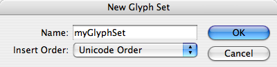 Name Glyph set