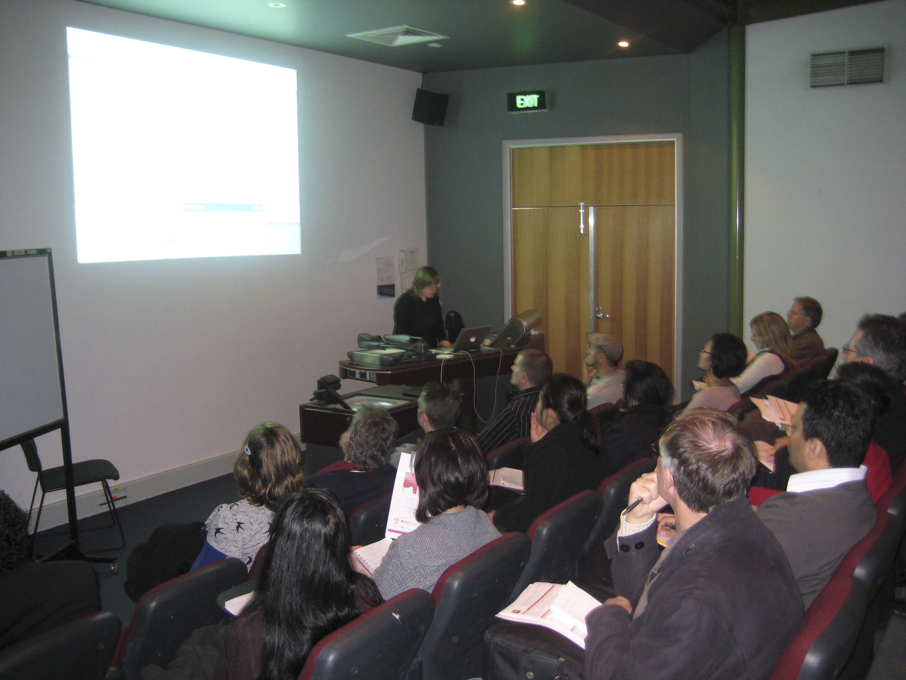 Cari Jansen presenting at InDesign User Group in Melbourne