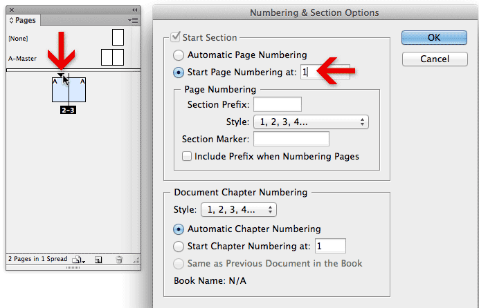 Screenshot of Pages panel with pages selected and pages panel menu open
